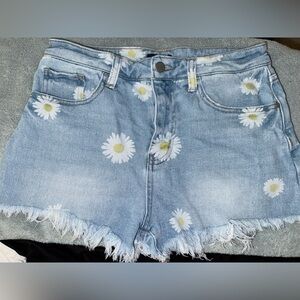 Floral Denim Women's Shorts